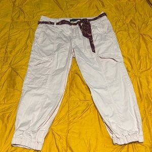 Sanctuary Faint Pink Capris with Belt